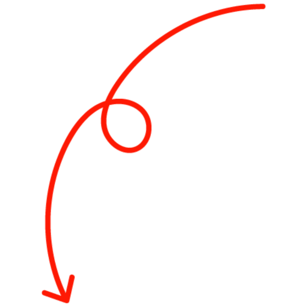 Decorative loopy arrow